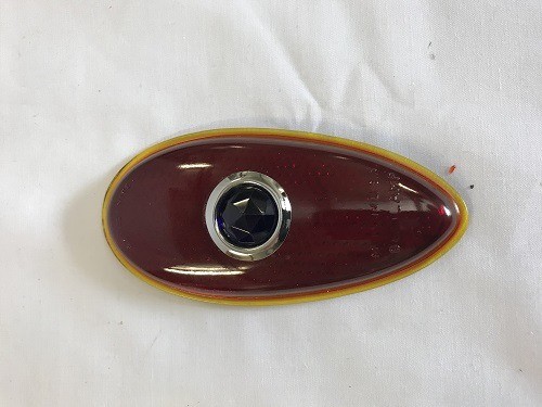 TAIL LIGHT LENS WITH BLUE DOTS 1938-39