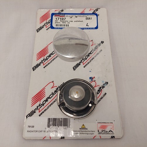 RADIATOR CAP BILLET POLISHED 16 LB