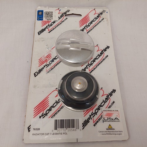 RADIATOR CAP BILLET POLISHED 7 LB BOW TIE